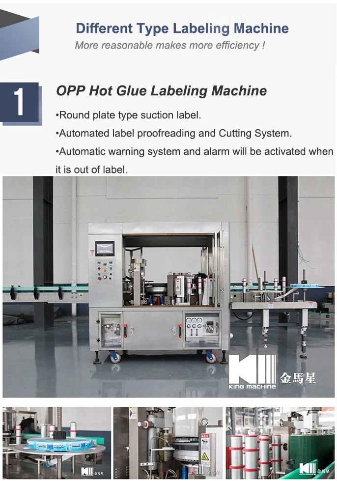 Automatic Wrap Around Type Labeler Hot Melt Glue OPP Paper Water Bottle Labeling Machine