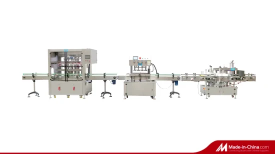 Imbottigliatrice automatica di qualità per crema di olio liquido con linea di etichettatura tappatrice